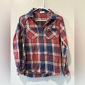 Full Tilt Red/Blue/Brown Long Sleeve Flannel